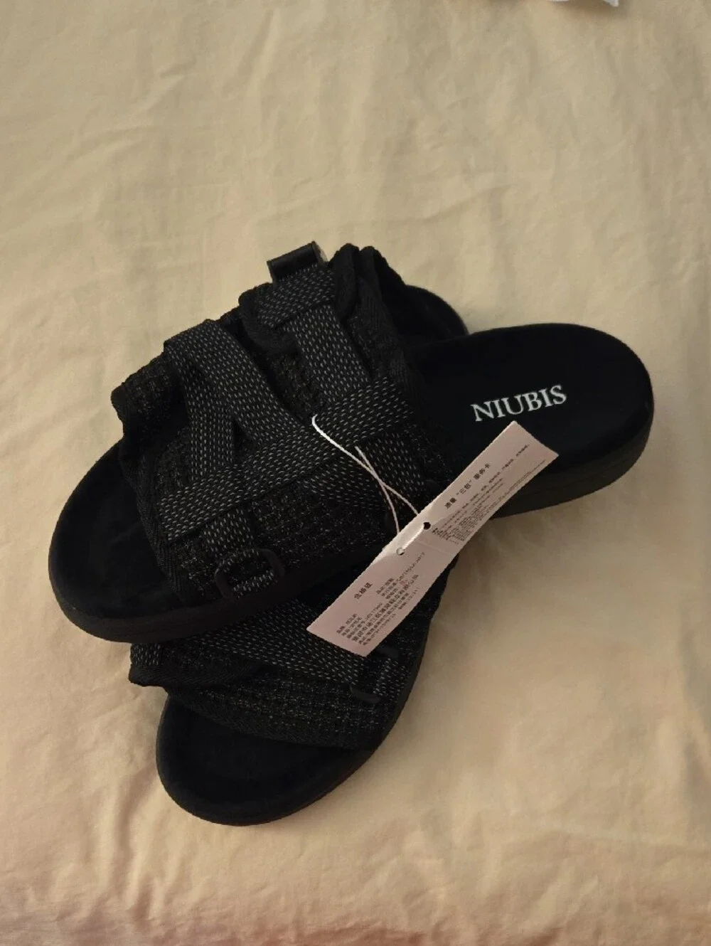 Men’s Black Slide Sandals - Cushioned Comfort